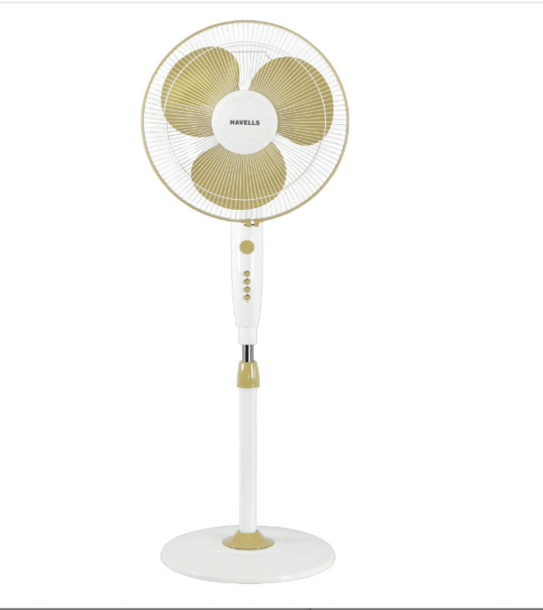 Havells Trendy Pedestal Fan 400mm Golden White