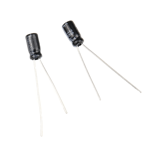 10 uF 25V Through Hole Electrolytic Capacitor (Pack of 40) - Image 2