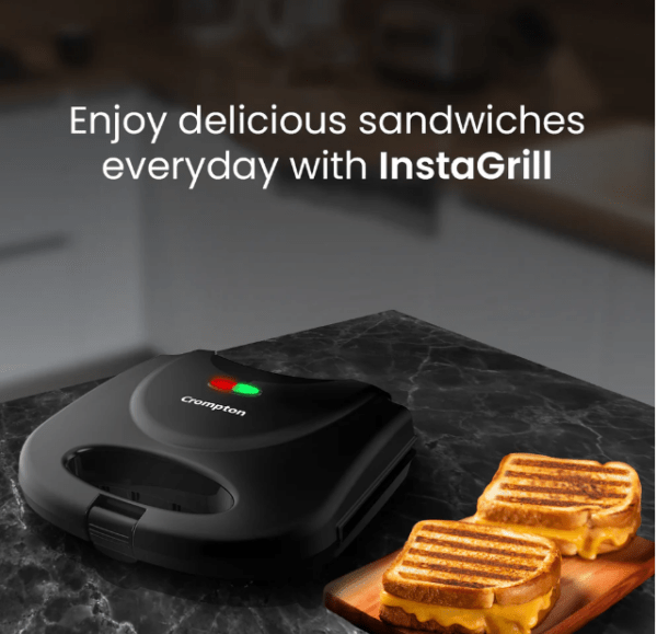 Crompton InstaServe Grill Sandwich Maker | 800 Watts - Image 2