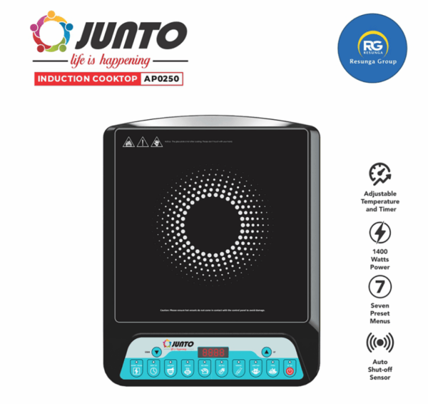 Junto Induction Cooktop (Push Button-1400W) - Image 2