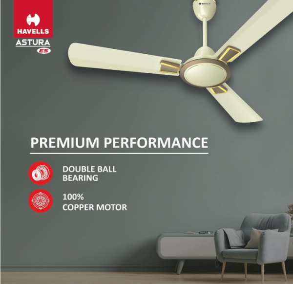 Havells 1200mm Astura Energy Saving Ceiling Fan (Bianco Bronze, Pack of 1) 1 Star - Image 3