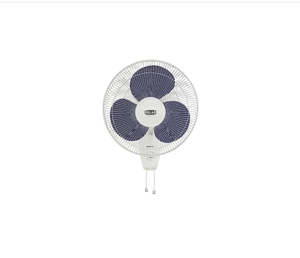 POLAR Annexer 400mm Wall Mounted Fan - Blue | Button Control 55 Watt Oscillating Electric Plastic ON/OFF & 3 speed rotary switch | For Kitchen, Living Room, Home Office, Dining Room