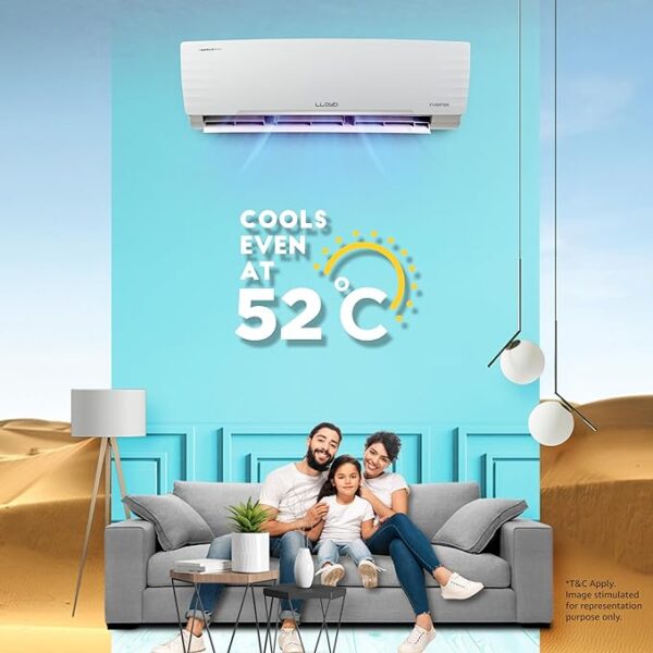 Lloyd 1.5 Ton 3 Star Inverter Split AC (5 in 1 Convertible, Copper, Anti-Viral + PM 2.5 Filter, White with Chrome Deco Strip, GLS18I3FWAGC) - Image 4